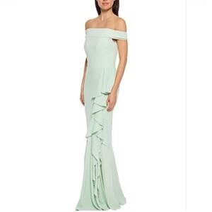 Alexander McQueen Maxi Dress Mermaid Style Sage Color Size 38 NWT Retail $4175